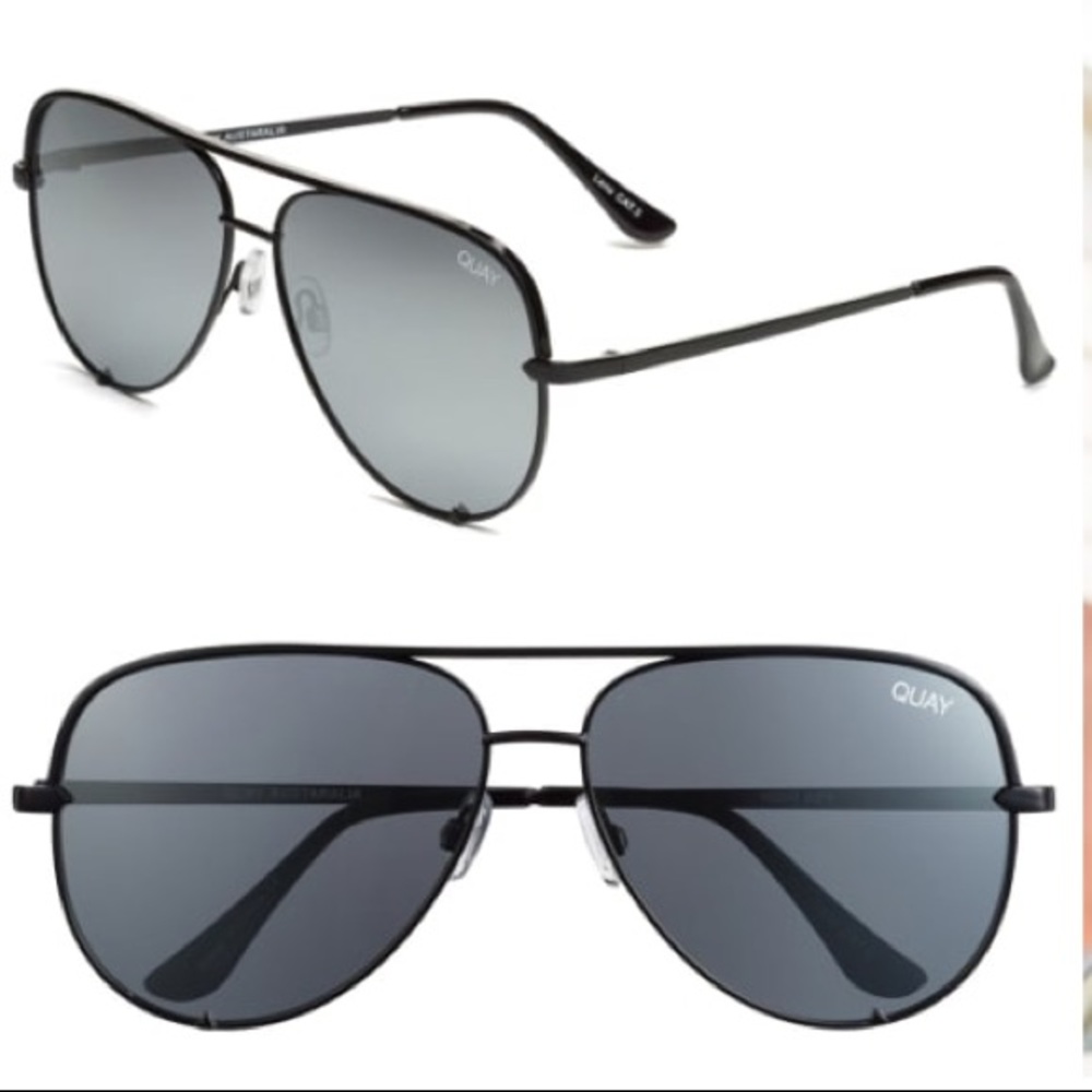 Quay x Desi ‘High Key’ Aviator Glasses.